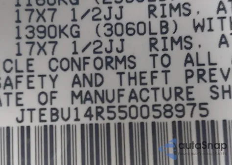 2005 Toyota 4Runner Sr5 V6 from USA, damaged, VIN JTEBU14R550058975